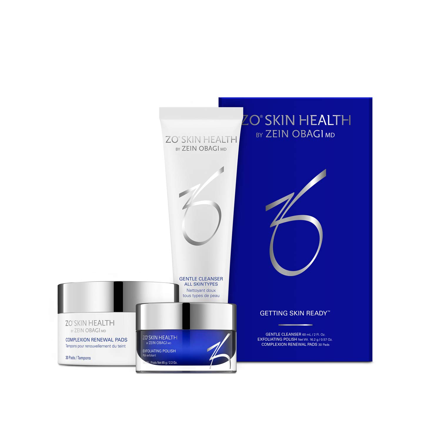 ZO SKIN Getting Skin Ready bộ 3 sản phẩm làm sạch cân bằng độ pH 