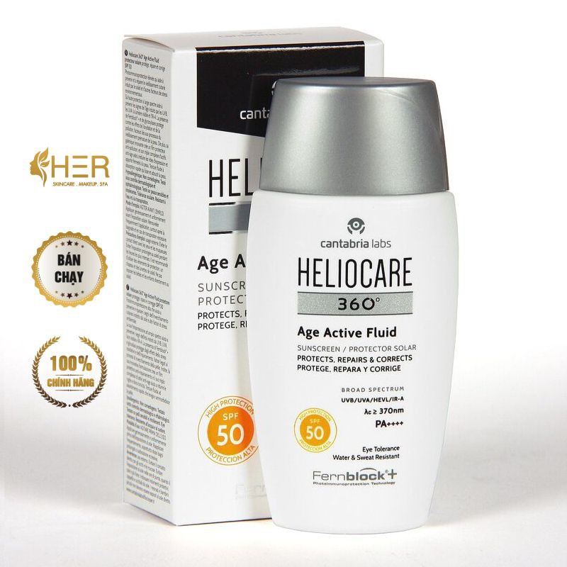 CANTABRIA LABS Heliocare 360º Age Active Fluid SPF 50  kem chống nắng 50ml / 19M